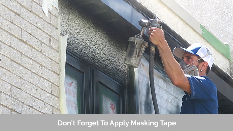 Apply Masking Tape Before Spray Painting