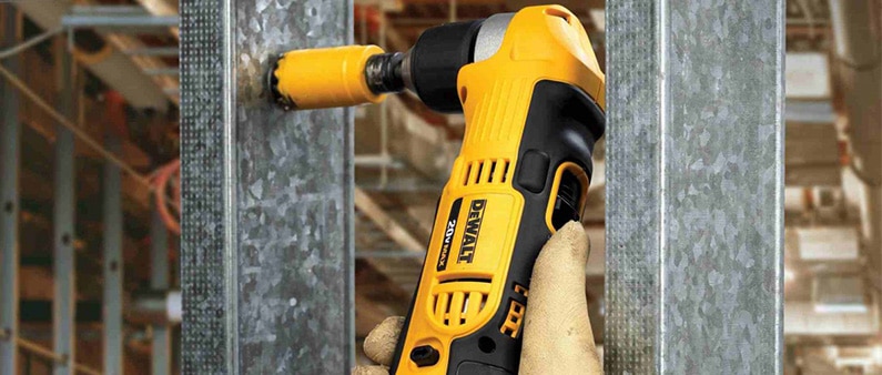 Drilling With DeWalt Angle Drill