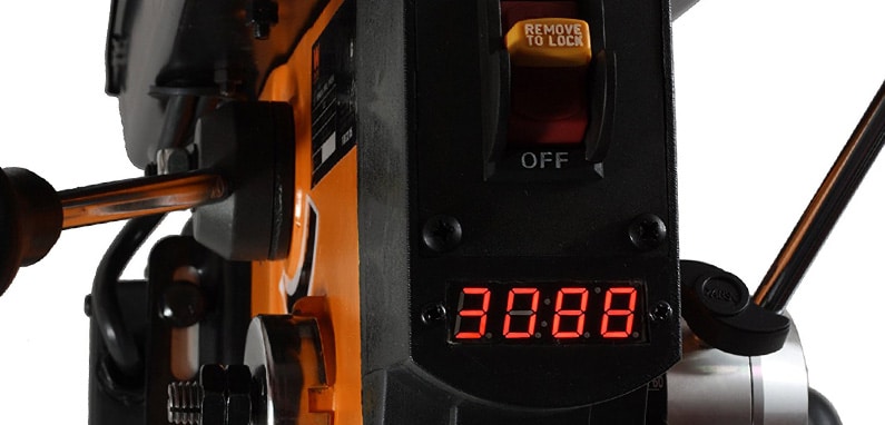On/Off Button and Display on 4212 Dirll Press