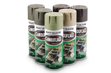 rust-oleum camouflage spray in 6 colors