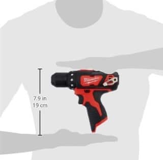 Size of Milwaukee 2407-20 Drill Driver